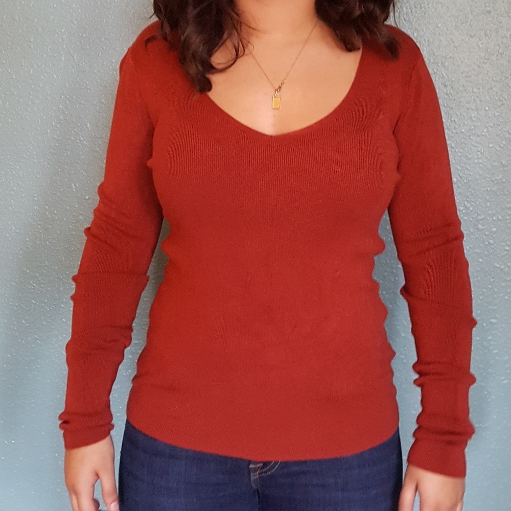 V Neck Long Sleeve